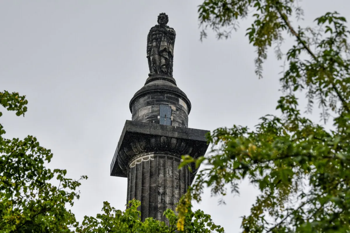 A view of the Henry Dundas statue in Edinburgh, Scotland.  (Jeff J Mitchell/Getty Images)
