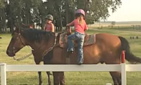 Innovative Little Girl Finds Her Way Back on Horse