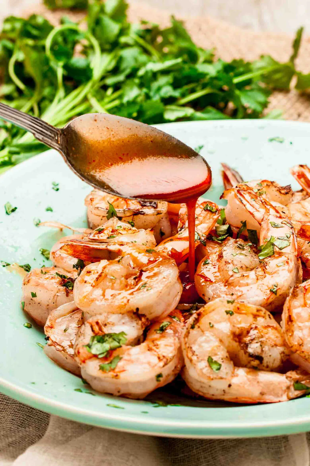 Grilled shrimp is easy to make and will disappear from the plate so quickly. (Courtesy of Amy Dong)