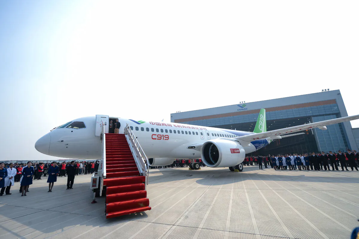 China's Comac C919 is presented to the public in Shanghai, China, on Nov. 2, 2015. (VCG via Getty Images)