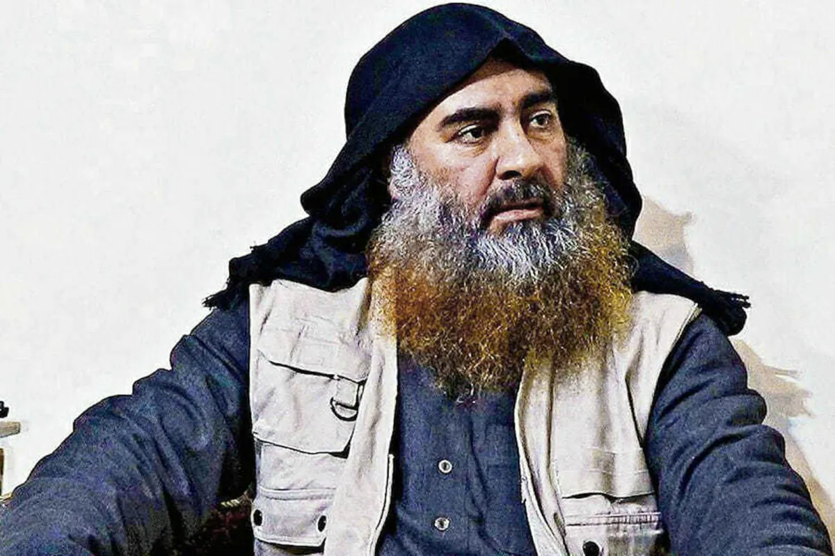 An image of ISIS leader Abu Bakr al-Baghdadi in this file image released on Oct. 30, 2019, and displayed at a Pentagon briefing. (Department of Defense via AP)