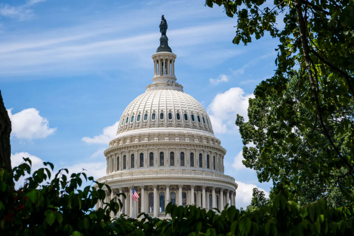 The U.S. Capitol building dome in Washington on June 20, 2024. (Madalina Vasiliu/The Epoch Times)