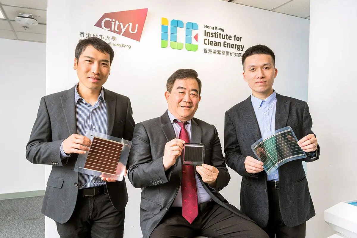 The CityU team has developed a highly efficient, printable, and stable perovskite solar cell. (Courtesy of CityU)