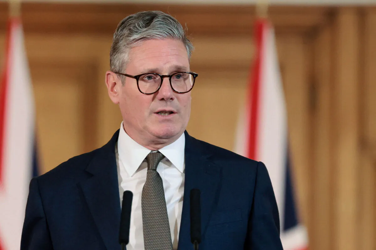 British Prime Minister Sir Keir Starmer speaks at a press conference at 10 Downing Street, London, on July 6, 2024. (Claudia Greco/PA Wire)