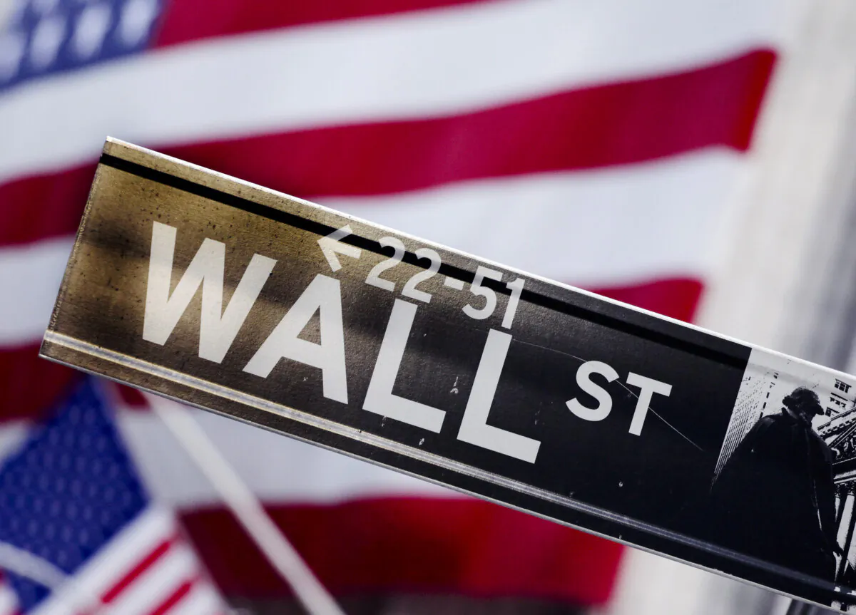 A Wall Street street sign is seen near the New York Stock Exchange, in New York, on Sept. 14, 2021. (AP/Mark Lennihan, File)