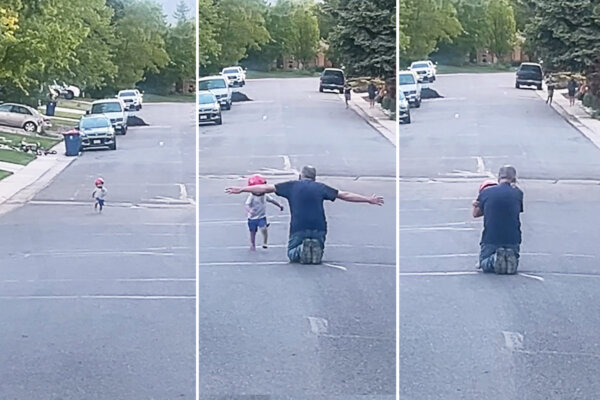 VIDEO: Adorable 2-Year-Old Excitedly Runs Toward His Grandpa, Touches Hearts With His Display of Affection