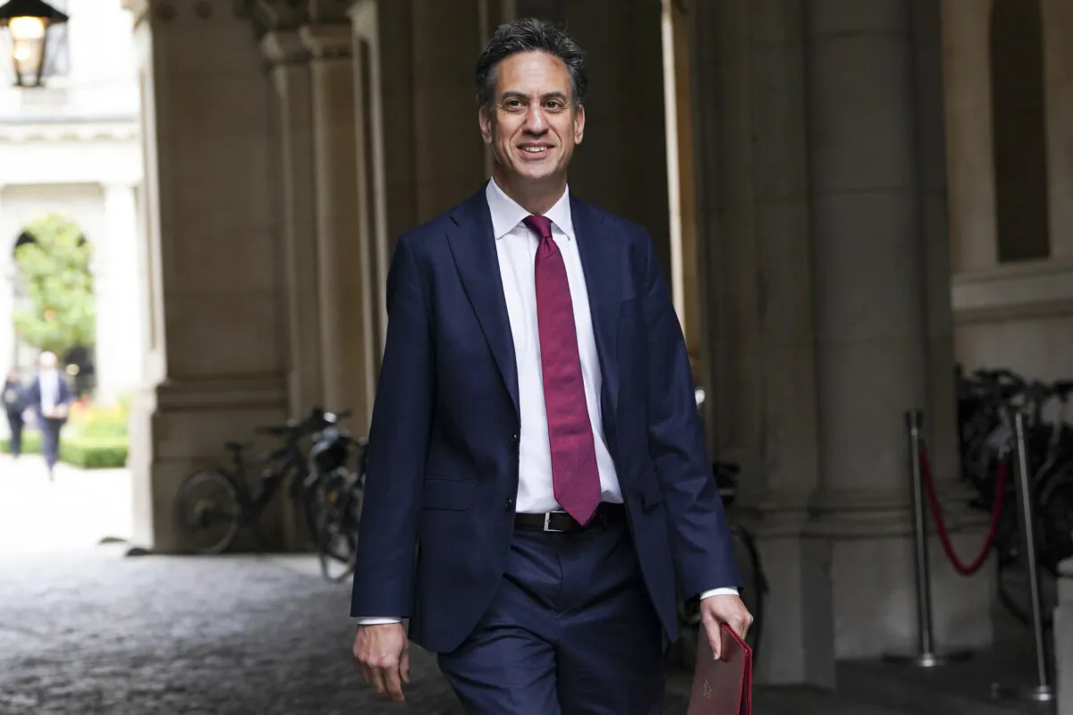 Energy Security and Net Zero Secretary Ed Miliband arriving in Downing Street, London, on July 9, 2024. (Lucy North/PA Wire)
