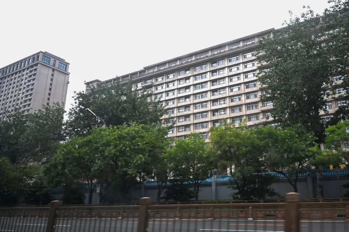 The Jingxi Hotel, where Chinese officials are conducting the Third Plenum, a key economic meeting, is seen in Beijing on July 15, 2024. (Greg Baker/AFP via Getty Images)
