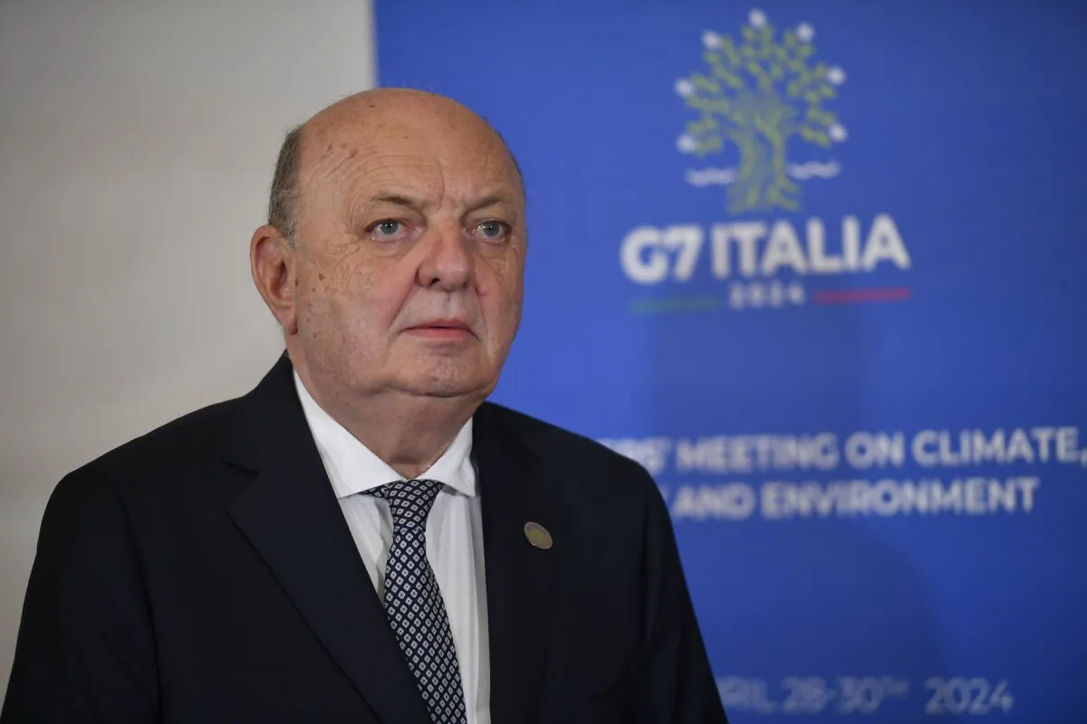 Gilberto Pichetto Fratin, Italy’s energy minister, attends a meeting in Turin, Italy, on April 29, 2024. (Stefano Guidi/Getty Images)