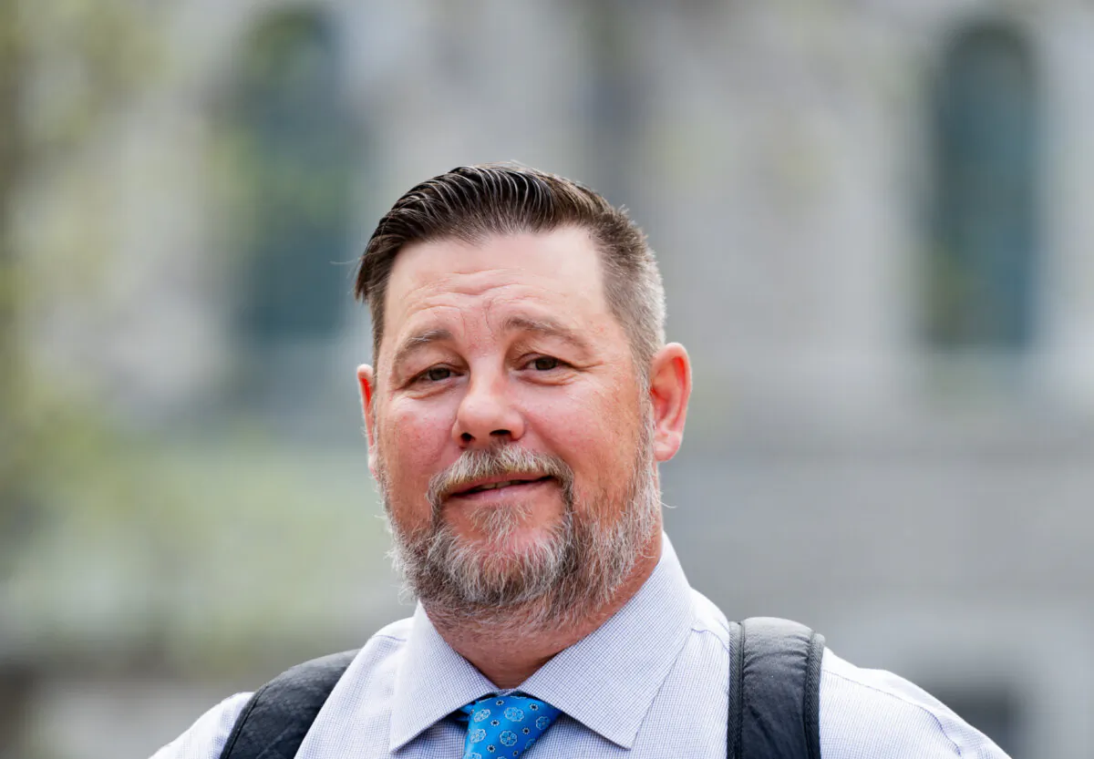 Freedom Convoy organizer Pat King arrives for his trial at the courthouse in Ottawa, on May 16, 2024. (The Canadian Press/Spencer Colby)