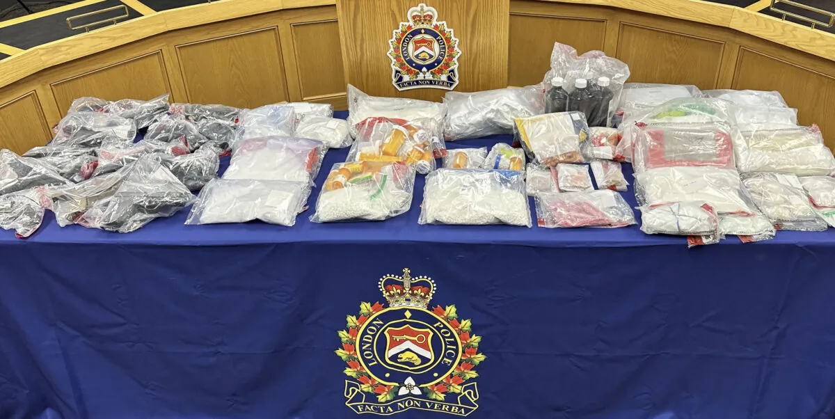 Drugs seized during busts in London, Ont., as announced by the London Police Service on July 15, 2024. (Courtesy of London Police Service)