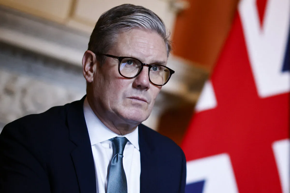 Britain's Prime Minister Keir Starmer at 10 Downing Street, in London, on July 16, 2024. (BENJAMIN CREMEL/POOL/AFP via Getty Images)