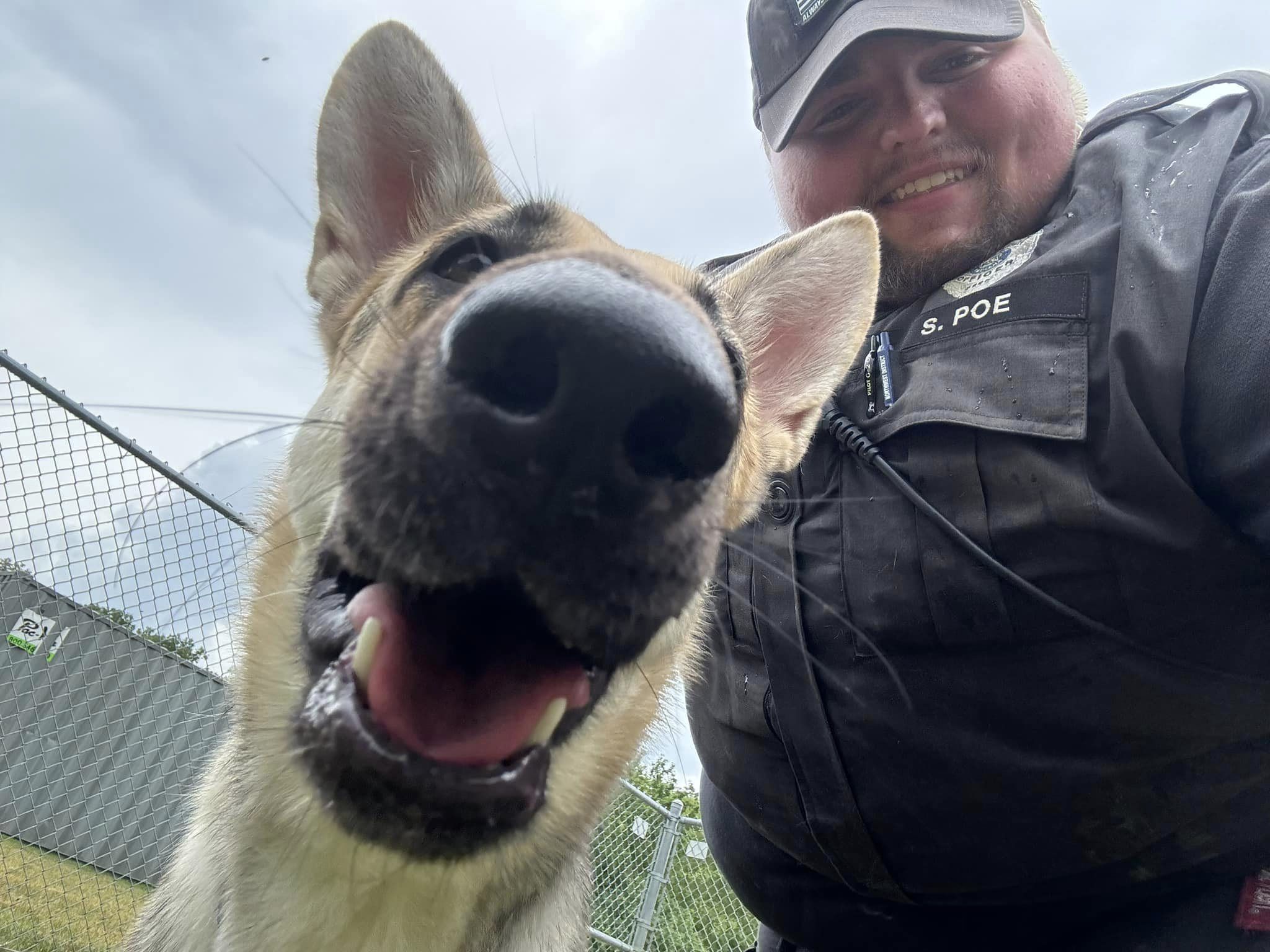 Abby with Officer Poe.