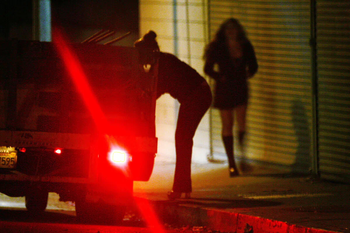 A view of Holt Boulevard during a major prostitution sting operation in Pomona, Calif., in this file photo. (David McNew/Getty Images)