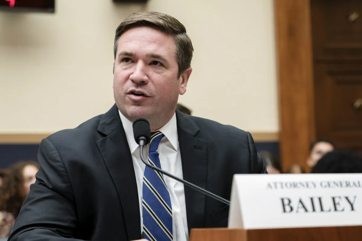 Missouri Attorney General Andrew Bailey testifies before the House Judiciary Committee hearing on the Manhattan District Attorney's Office on Capitol Hill in Washington, on June 13, 2024. (Jose Luis Magana/AP Photo)