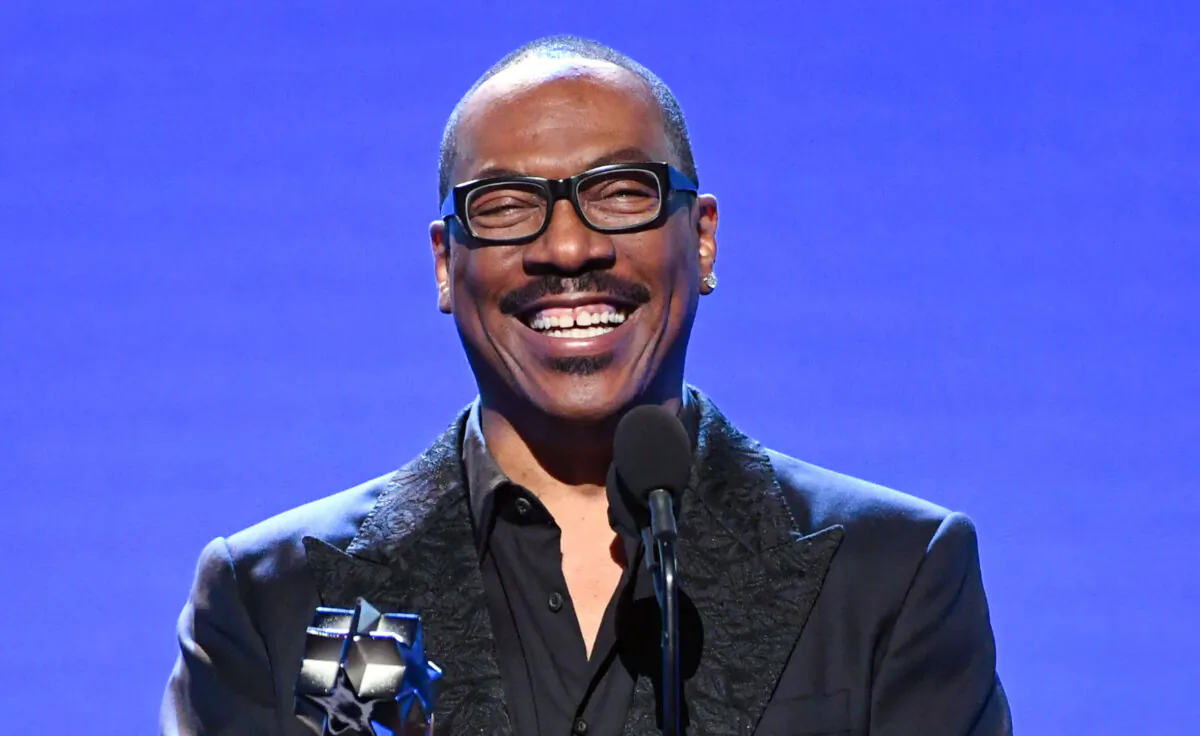 Eddie Murphy accepts the Lifetime Achievement Award onstage during the 25th Annual Critics' Choice Awards in Santa Monica, Calif., on Jan. 12, 2020. (Kevin Winter/Getty Images for Critics Choice Association)