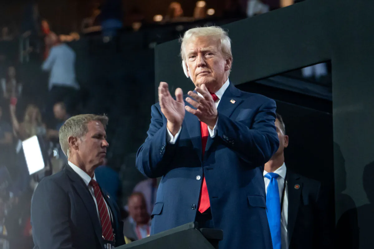 Republican candidate and former President Donald J. Trump attends the 2024 RNC in Milwaukee, Wis., on July 15, 2024. (Madalina Vasiliu/The Epoch Times)