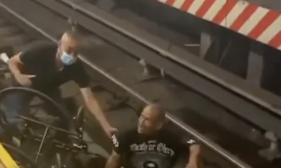 Man in a Wheelchair Falls Onto Subway Tracks in New York City