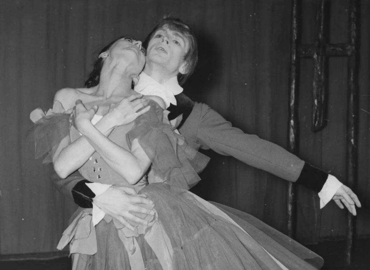 English ballerina Margot Fonteyn and Russian defector Rudolf Nureyev dance in the ballet "Marguerite And Armand," specifically choreographed for them by Frederick Ashton to music by Franz Liszt, on Nov. 3, 1963.  (FPG/Archive Photos/Getty Images)