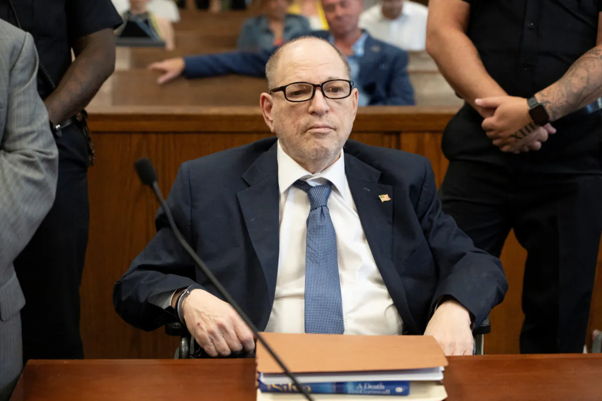 Former film producer Harvey Weinstein appears in court in New York on July 19, 2024. (Steven Hirsch/Pool via Reuters)