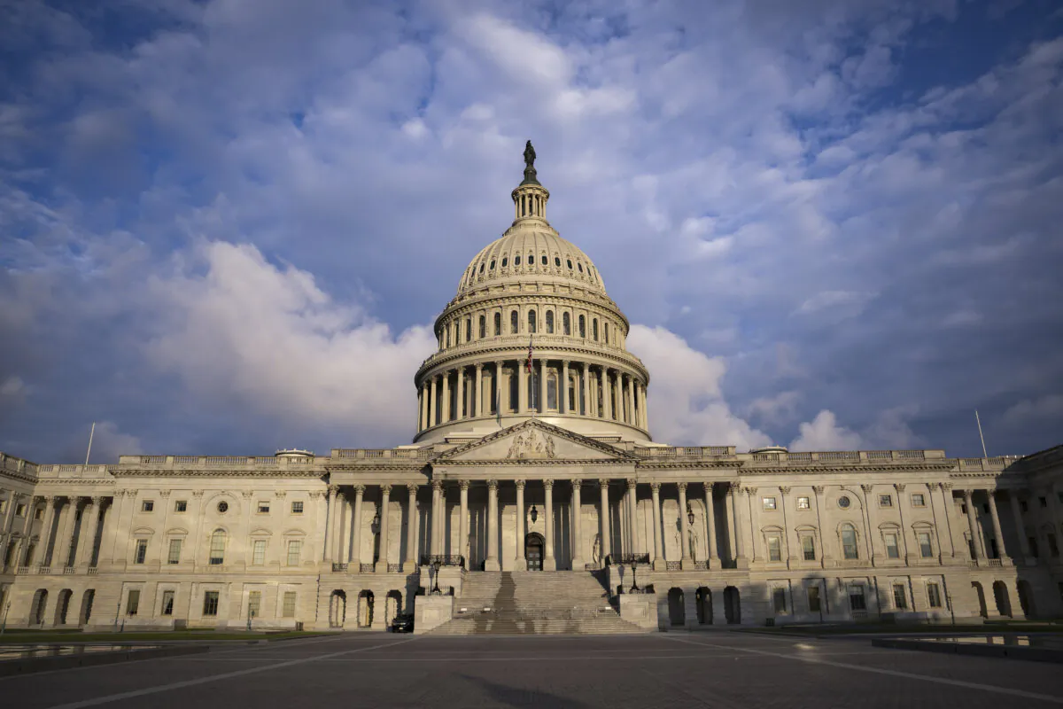 The U.S. Capitol building is seen at sunrise on July 31, 2023. (Madalina Vasiliu/The Epoch Times)