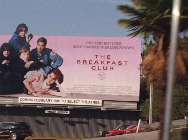 A billboard ad for "The Breakfast Club" in BRATS