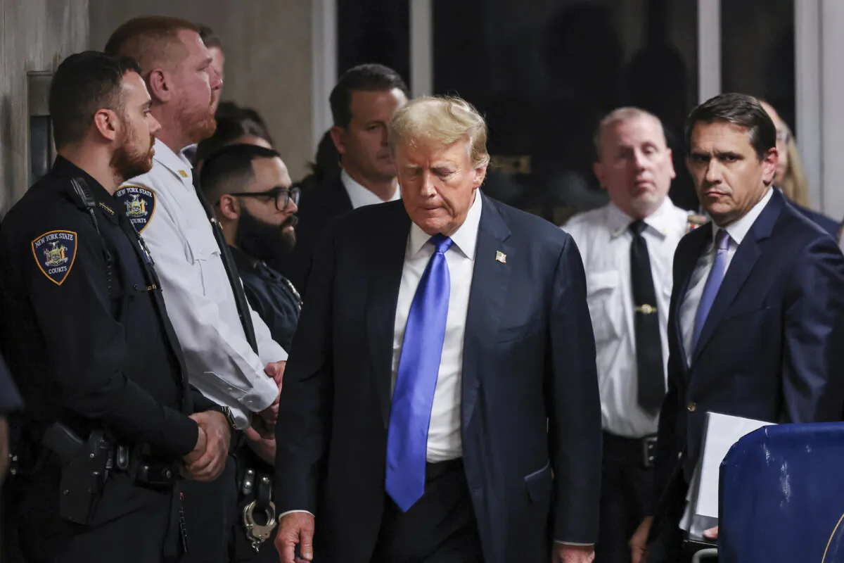 Former President Donald Trump walks out of the courtroom at the conclusion of his trial in New York City on May 30, 2024. (Michael M. Santiago/Getty Images)