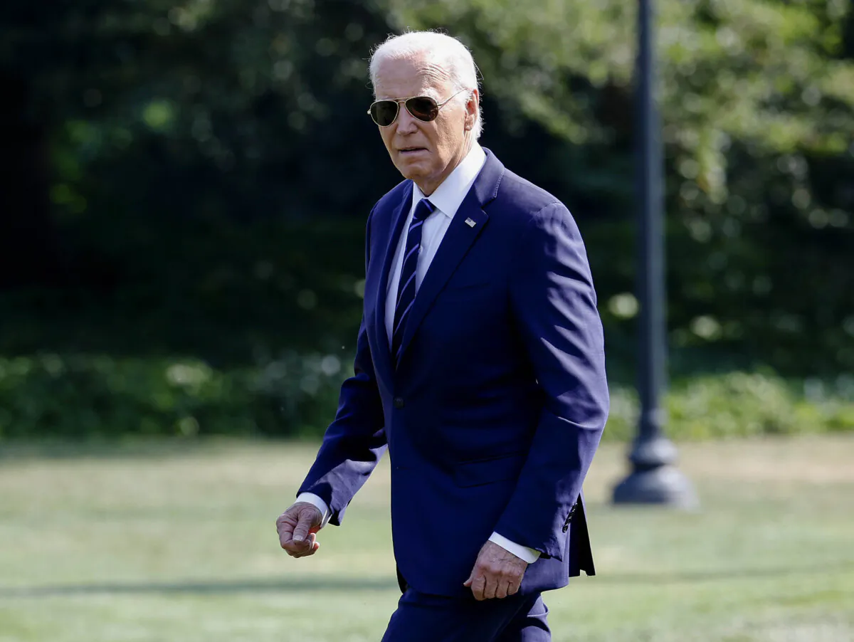 President Joe Biden departs the White House on July 15, 2024. (Kevin Dietsch/Getty Images)