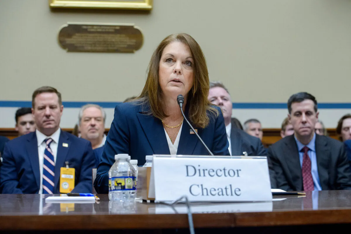 U.S. Secret Service Director Kimberly Cheatle testifies before the House Oversight and Accountability Committee about the attempted assassination of former President Donald Trump at a campaign event in Pennsylvania, at the Capitol in Washington, Monday, July 22, 2024.  (AP Photo/Rod Lamkey, Jr.)