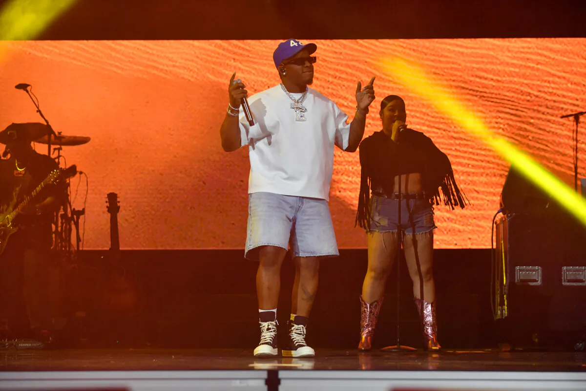 Blxst performs for the Blavity House Party Music Festival at Municipal Auditorium on June 14, 2024 in Nashville, Tennessee. (Photo by Jason Davis/Getty Images for Blavity Media Group)