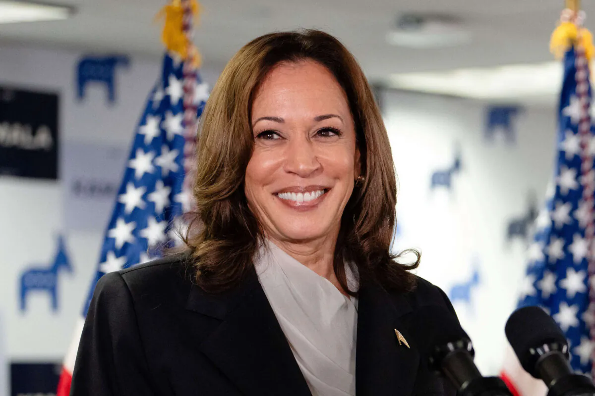 Vice President and Democratic presidential candidate Kamala Harris speaks at her campaign headquarters in Wilmington, Del., on July 22, 2024. (Erin SCHAFF/POOL/AFP)