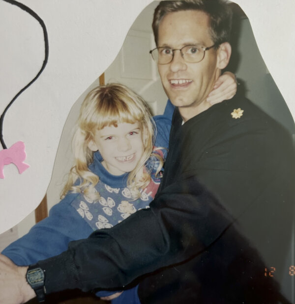 Ms. Hetrick with her father when she was younger.
