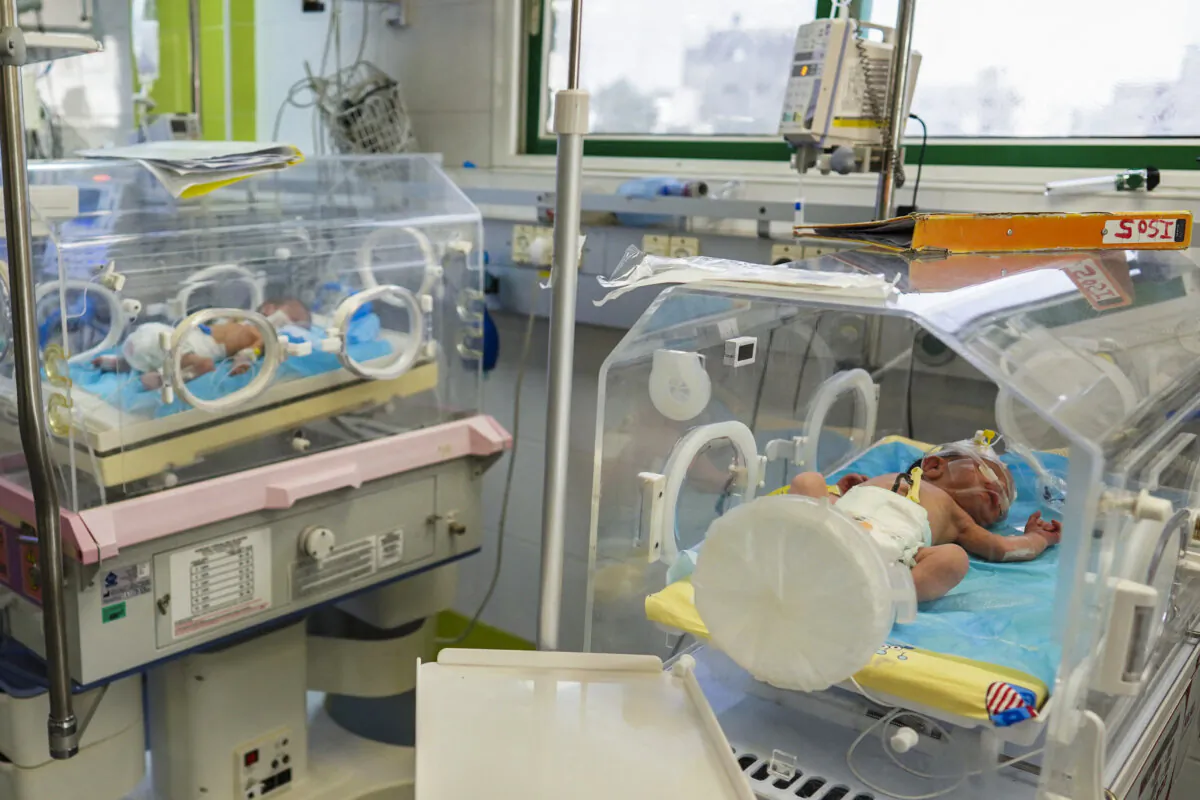 Premature babies receive care in incubators in the Gaza Strip, on July 4, 2024. (BASHAR TALEB/AFP via Getty Images)