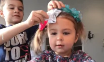 Little Girl Asks Big Brother to Style Her Hair