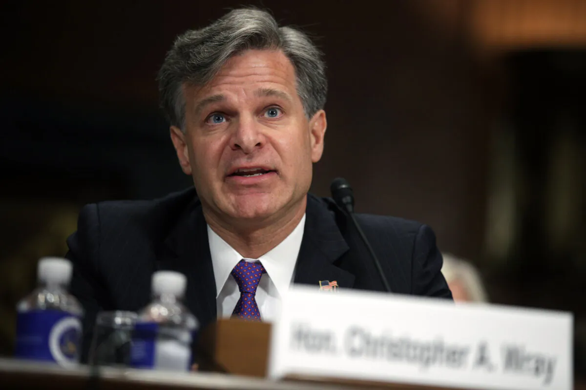 FBI director nominee Christopher Wray testifies during his confirmation hearing before the Senate Judiciary Committee on Capitol Hill on July 12, 2017. (Alex Wong/Getty Images)