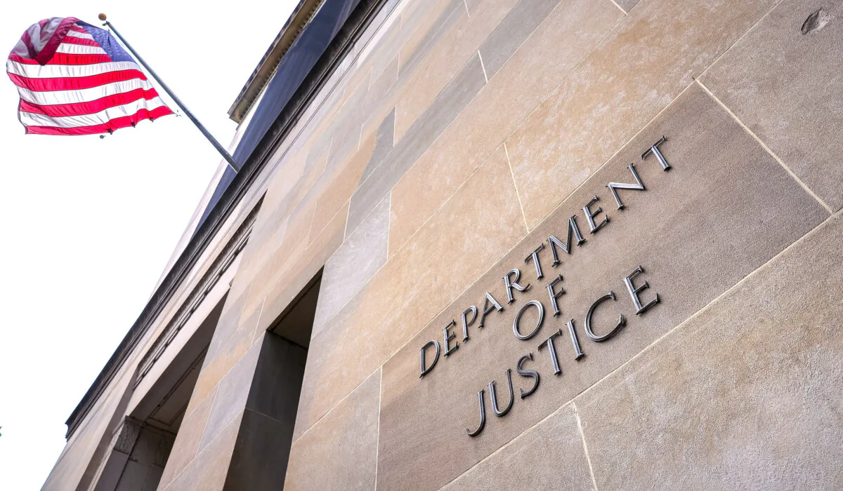 The U.S. Department of Justice in Washington on June 20, 2023. (Kevin Dietsch/Getty Images)
