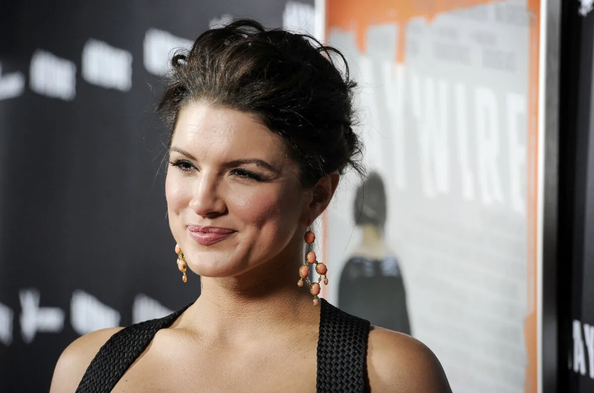 Actress Gina Carano arrives at Relativity Media's premiere of "Haywire" co-hosted by Playboy held at DGA Theater in Los Angeles on Jan. 5, 2012. (Frazer Harrison/Getty Images for Relativity Media)
