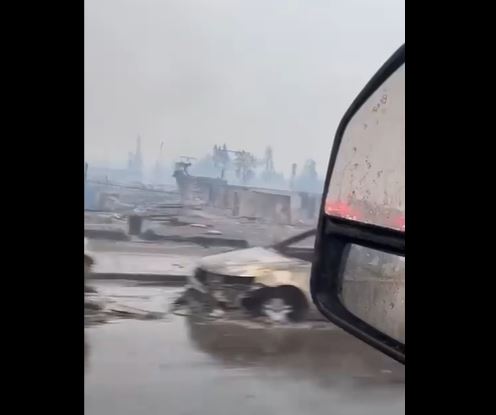 Video Shows Buildings in Ashes After Wildfire Burns Through Jasper