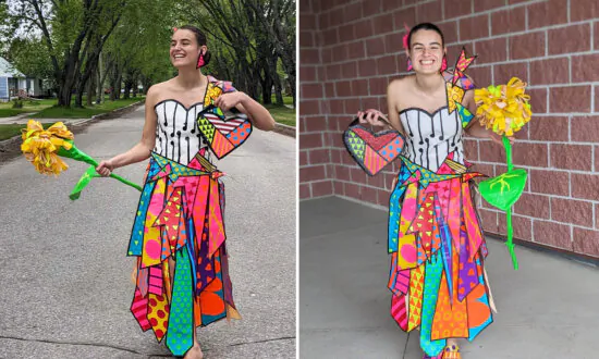 Teen Creates Vibrant, Colorful, and Fun Prom Dress From 13 Rolls of Duct Tape, Wins $15,000 Scholarship