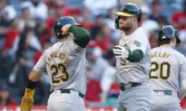 A’s Belt Three Homers, Edge Angels in Series Opener
