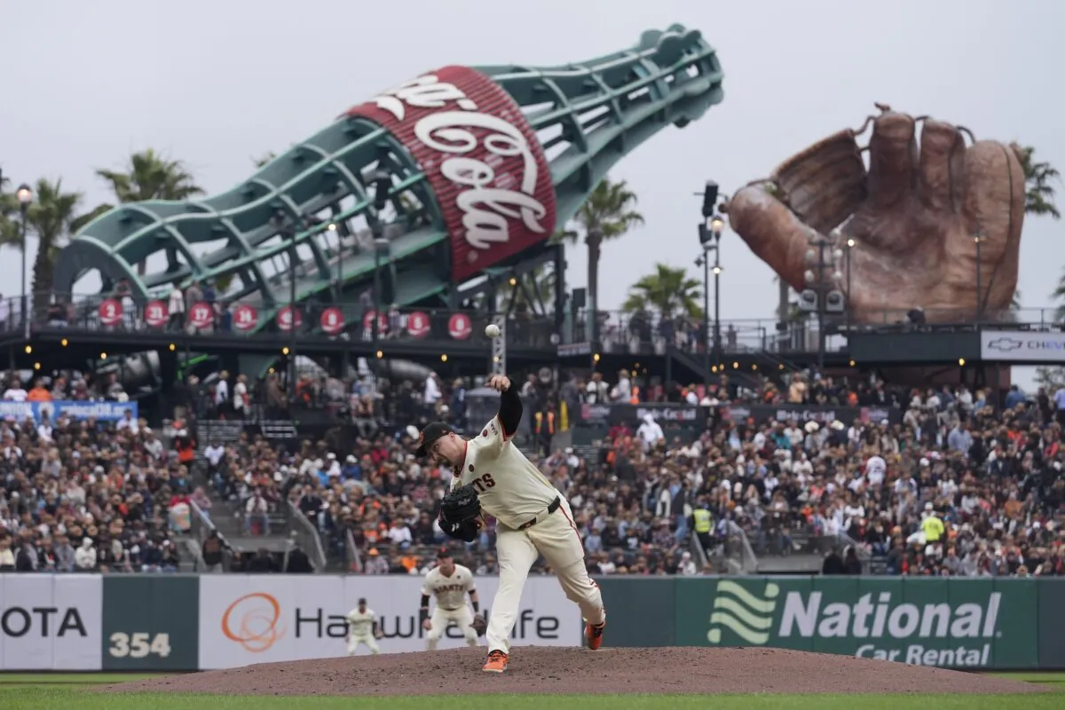San Francisco Giants' Blake Snell pitches to a Colorado Rockies batter during the fourth inning of the first game of a baseball doubleheader in San Francisco on July 27, 2024. (Godofredo A. Vásquez/AP Photo)