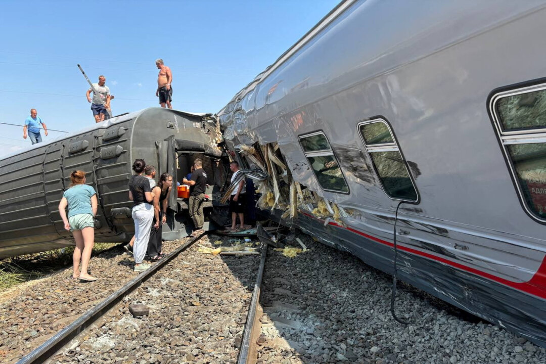 Train accident in Russia