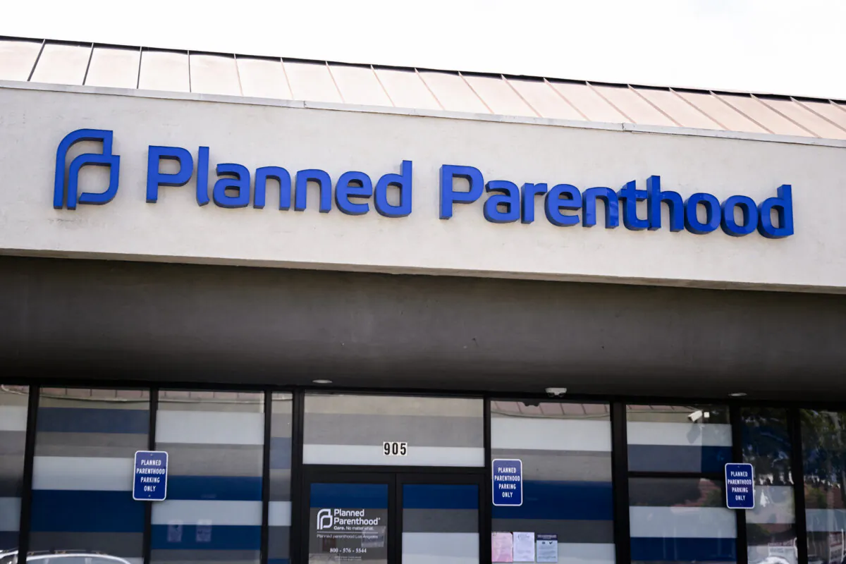 Planned Parenthood signage is displayed outside of a health care clinic in Inglewood, Calif., on May 16, 2023. (Patrick T. Fallon/AFP via Getty Images)