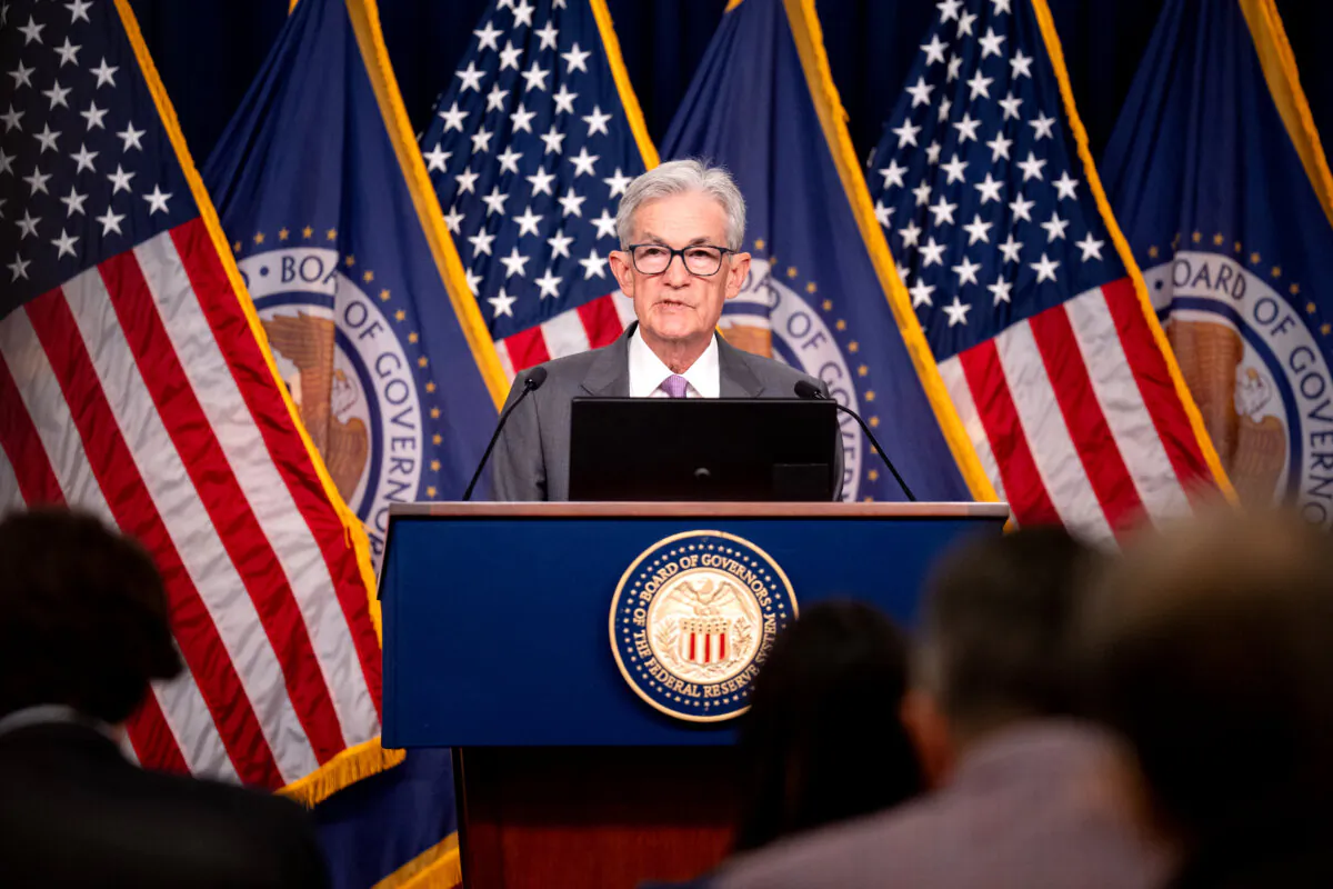 Federal Reserve Chairman Jerome Powell speaks at a news conference following a Federal Open Market Committee meeting at the William McChesney Martin Jr. Federal Reserve Board Building in Washington on July 31, 2024. (Andrew Harnik/Getty Images)