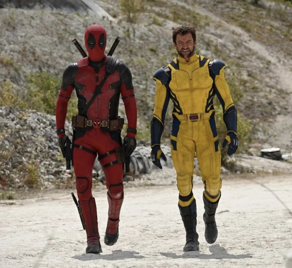 Deadpool/Wade Wilson (Ryan Reynolds, L) and Wolverine/Logan (Hugh Jackman), in “Deadpool & Wolverine.” (Walt Disney Studios Motion Pictures)