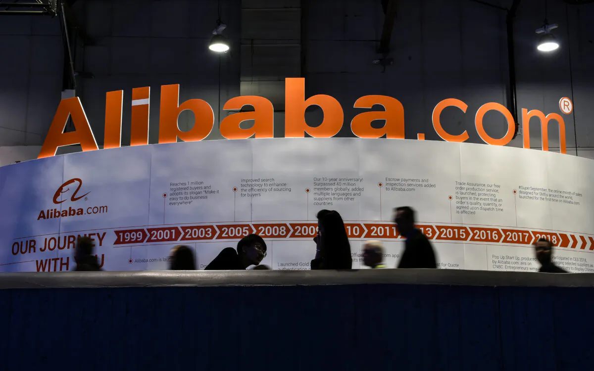 An Alibaba.com display at the Las Vegas Convention Center on Jan. 8, 2019. (David Becker/Getty Images)