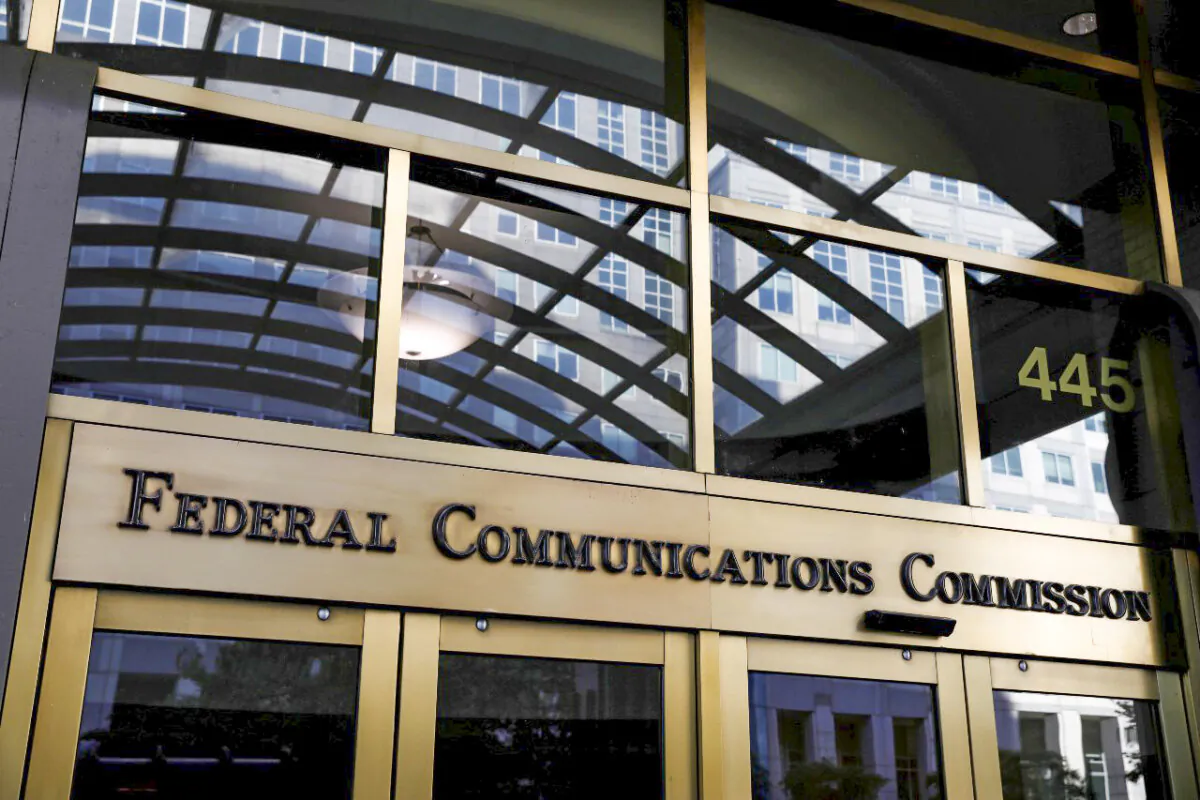 The headquarters of the Federal Communications Commission in Washington on Aug. 29, 2020. (Andrew Kelly/Reuters)