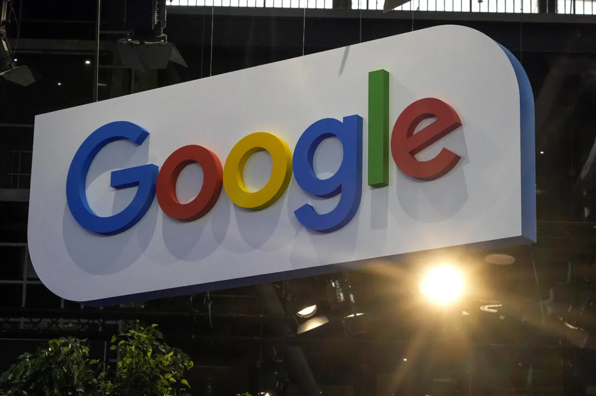The Google logo at the VivaTech show in Paris on June 15, 2023. (The Canadian Press/AP, Michel Euler)