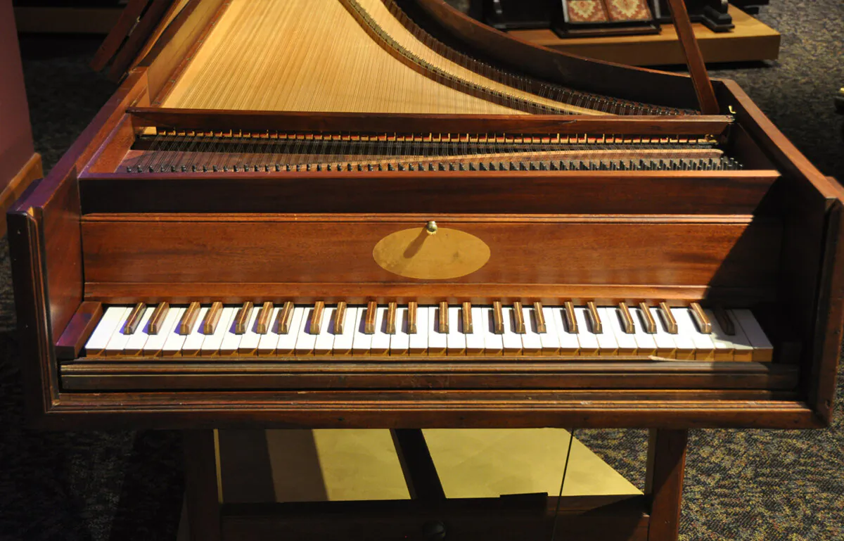 America's first commercially made piano forte by John Behrent. (Courtesy of Sigal Music Museum)