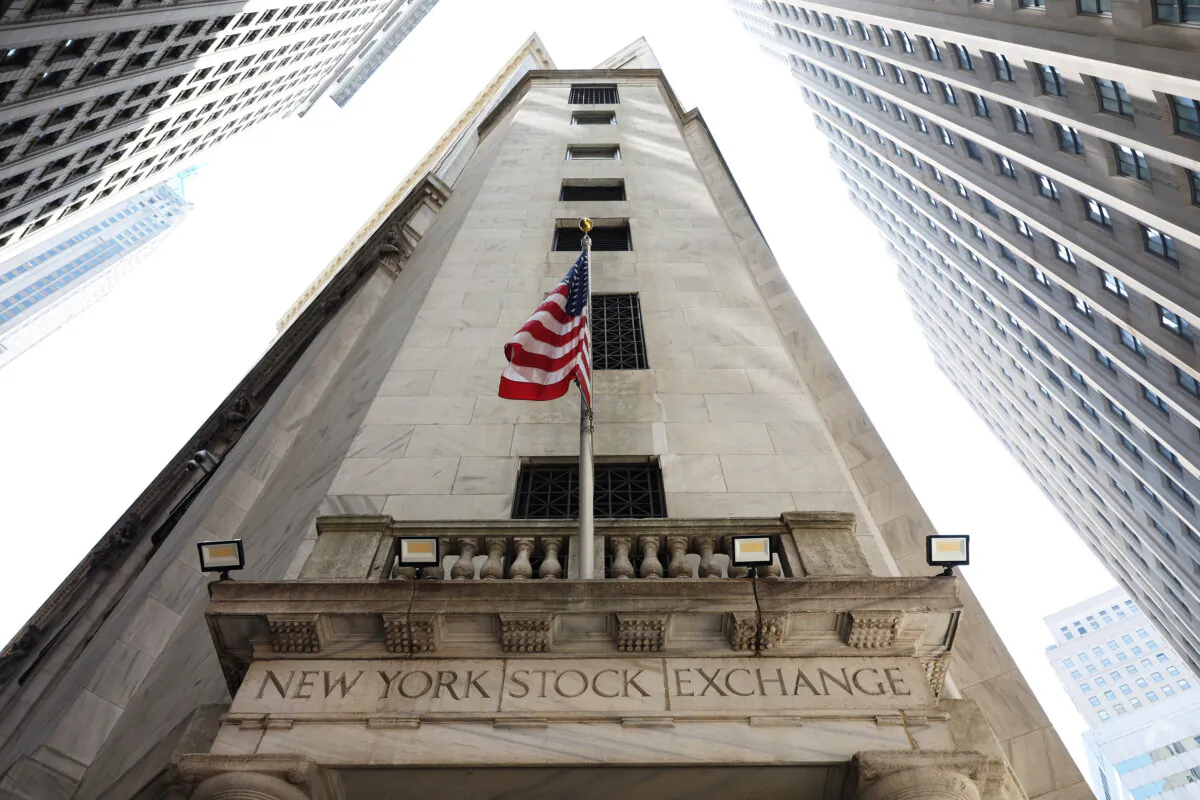 The New York Stock Exchange during afternoon trading in New York City on Aug. 5, 2024. All three major indexes closed with significant losses, with the Dow Jones falling 1,000 points and the S&P 500 sliding by 3.2 percent, in its worst day since 2022, amid a global market sell-off centered around fears of a U.S. recession. (Michael M. Santiago/Getty Images)